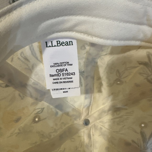 LL Bean Hat Snapback Baseball Cap Adult White Green Tribal Hiking Outdoor Unisex - Picture 6 of 9